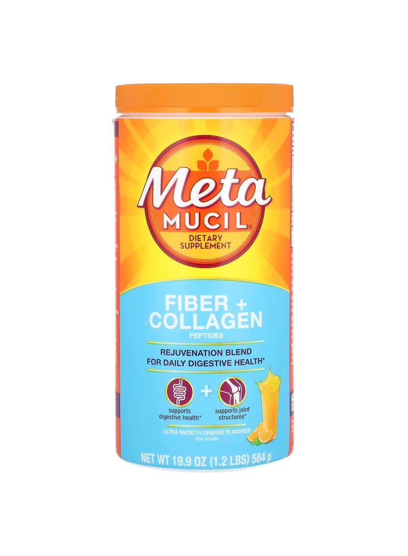 Fiber + Collagen Peptides, Ultra Smooth Orange, 19.9 oz (564 g)